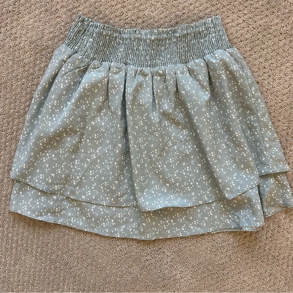 Paper Crane Boho White Artistic Dot Ruffled Two Piece Skirt Set Size Medium - Picture 8 of 16